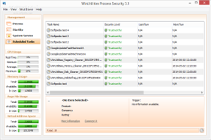 Showing the Process Security module in WinUtilities Professional Edition